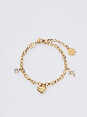 Liu Jo Bracelet With Heart And Cross złoty