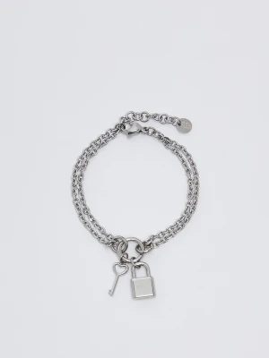 Liu Jo Bracelet With Lock And Key srebrny