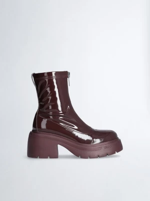 Liu Jo Burgundy Patent Leather Ankle Boots LIUJO