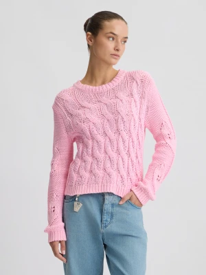 Liu Jo Cable-knit Jumper With Rhinestones LIUJO