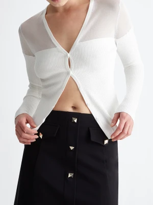 Liu Jo Cardigan With Mesh Insert LIUJO