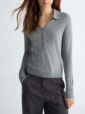 Liu Jo Cashmere-blend Knit Polo-shirt LIUJO