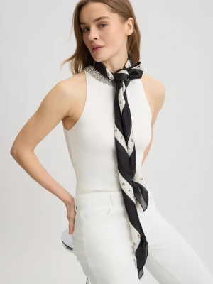 Liu Jo Casual Black Striped Foulard LIUJO