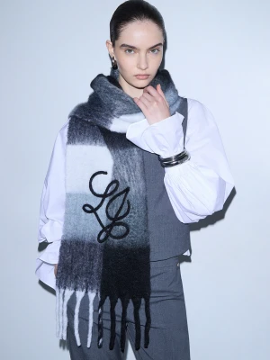 Liu Jo Checked Gauze Scarf
