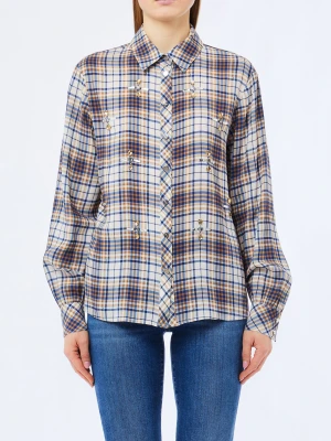 Liu Jo Shirt A Checks With Rhinestones