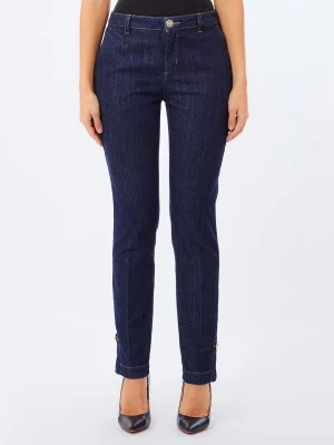 Liu Jo Chino Jeans With Slits Dark Blue Denim