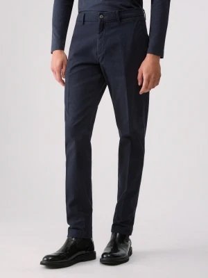 Liu Jo Chino Trousers In Gabardine Dark Blue