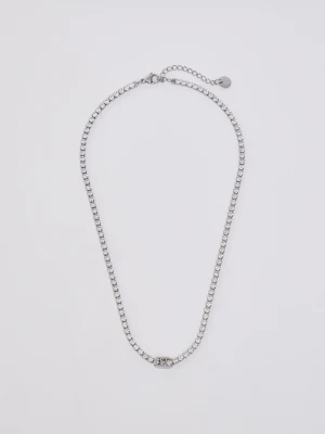 Liu Jo Choker Necklace Tennis With Rhinestones srebrny