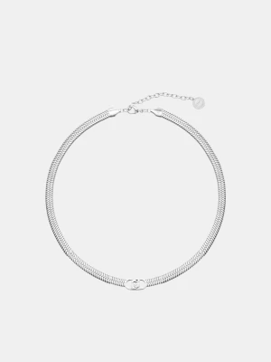 Liu Jo Choker With Monogram Logo srebrny