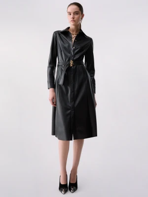Liu Jo Dress In Coated Fabric czarny