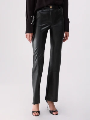 Liu Jo Coated Fabric Trousers czarny