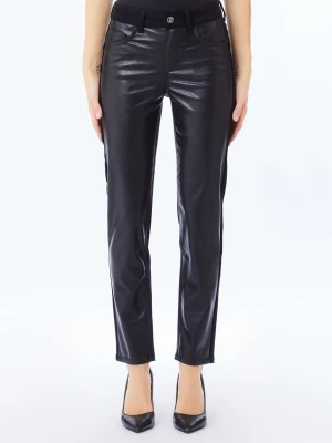 Liu Jo Coated Fabric Trousers czarny