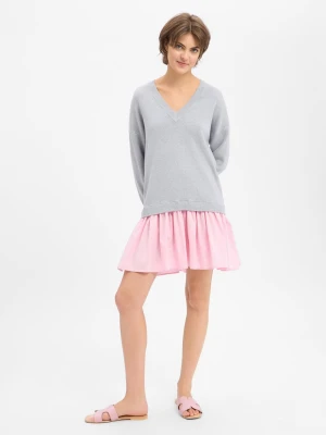 Liu Jo Collection Damska sukienka z dzianiny Kobiety drobna dzianina szary|różowy,