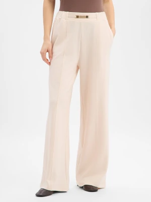 Liu Jo Collection Damskie spodnie dresowe Kobiety Materiał dresowy beżowy,