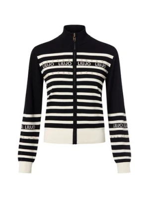 Liu Jo Collection Kardigan damski Kobiety wiskoza czarny|biały w paski,
