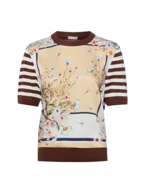 Liu Jo Collection Koszula damska Kobiety Sztuczne włókno brązowy|wielokolorowy wzorzysty,