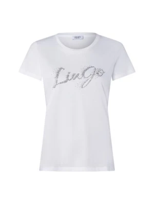 Liu Jo Collection Koszulka damska Kobiety Bawełna biały jednolity,