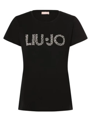 Liu Jo Collection Koszulka damska Kobiety Bawełna czarny jednolity,