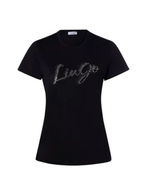Liu Jo Collection Koszulka damska Kobiety Bawełna czarny jednolity,