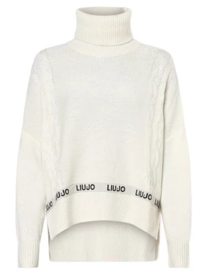 Liu Jo Collection Sweter damski Kobiety biały jednolity,