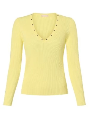 Liu Jo Collection Sweter damski Kobiety wiskoza żółty jednolity,