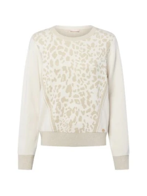 Liu Jo Collection Sweter damski z dzianiny Kobiety drobna dzianina beżowy|złoty wzorzysty,