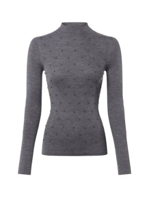 Liu Jo Collection Sweter damski z dzianiny Kobiety wełna ze strzyży szary jednolity,