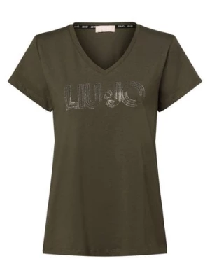 Liu Jo Collection T-shirt damski Kobiety Bawełna zielony nadruk,