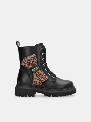 Liu Jo Combat Boots With Animal-print Bow LIUJO