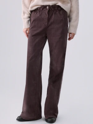 Liu Jo Corduroy Flare Pants Dark Brown