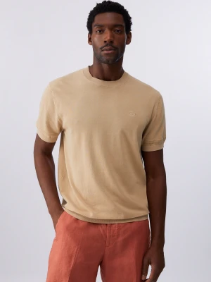 Zdjęcie produktu Liu Jo Cotton Crepe T-shirt beżowy