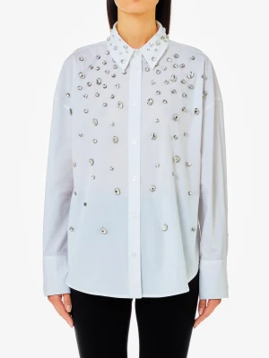 Liu Jo Cotton Shirt With Rhinestones LIUJO