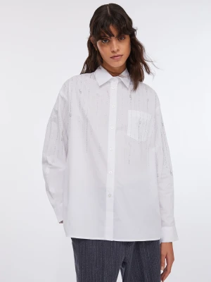 Liu Jo Cotton Shirt With Rhinestones LIUJO