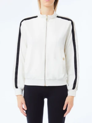 Liu Jo Cotton Sweatshirt With Lace biały