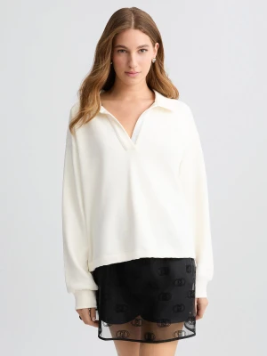 Liu Jo Cotton Sweatshirt With Rhinestones LIUJO