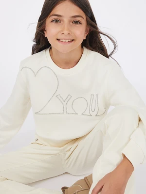 Liu Jo Cotton Sweatshirt With Rhinestones LIUJO