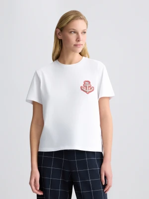 Liu Jo Cotton T-shirt With Embroidery And Rhinestones LIUJO