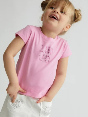 Liu Jo Cotton T-shirt With Logo And Rhinestones LIUJO