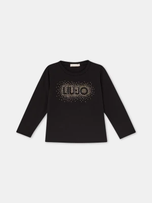 Liu Jo Cotton T-shirt With Logo And Rhinestones LIUJO