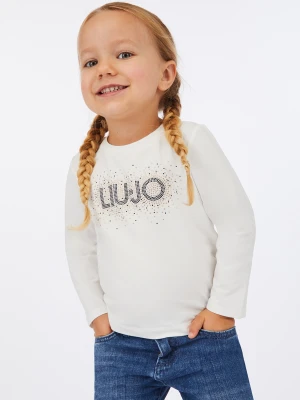 Liu Jo Cotton T-shirt With Logo And Rhinestones LIUJO
