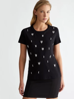 Liu Jo Cotton T-shirt With Rhinestones LIUJO