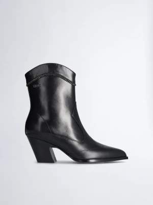 Liu Jo Cowboy-style Ankle Boots With Jewel Chain LIUJO