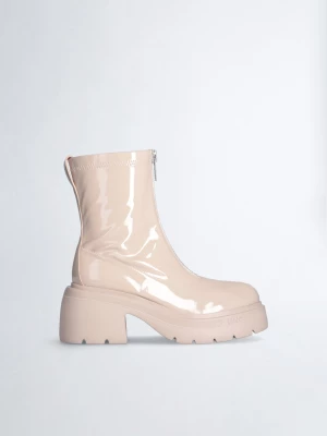 Liu Jo Cream Patent Leather Ankle Boots LIUJO