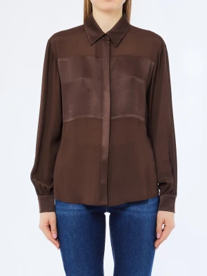 Liu Jo Crêpe De Chine Shirt Chocolate