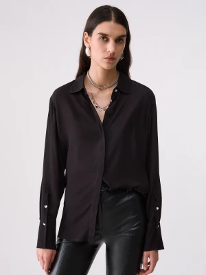 Liu Jo Crepe De Chine Shirt czarny