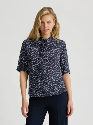 Liu Jo Crepe De Chine Shirt With Lj Print LIUJO