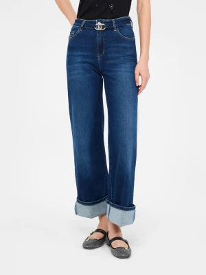 Liu Jo Cropped Flared Jeans With Belt LIUJO