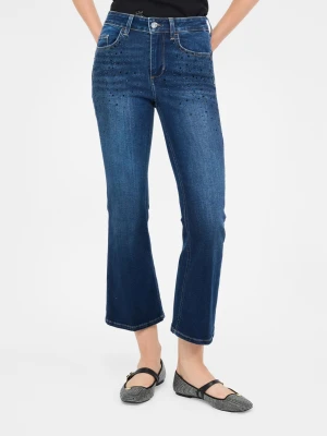 Liu Jo Cropped Flared Jeans With Gemstones LIUJO