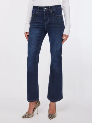 Liu Jo Cropped Flared Jeans With Gemstones LIUJO