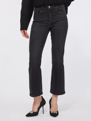 Liu Jo Cropped Flared Jeans With Gemstones LIUJO